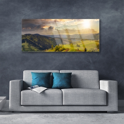 Glasbild aus Plexiglas® Gebirge Landschaft