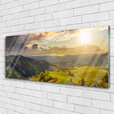 Glasbild aus Plexiglas® Gebirge Landschaft