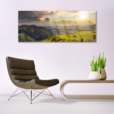 Glasbild aus Plexiglas® Gebirge Landschaft