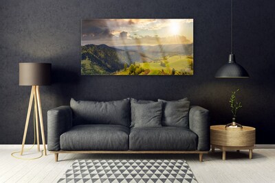 Glasbild aus Plexiglas® Gebirge Landschaft