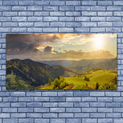 Glasbild aus Plexiglas® Gebirge Landschaft