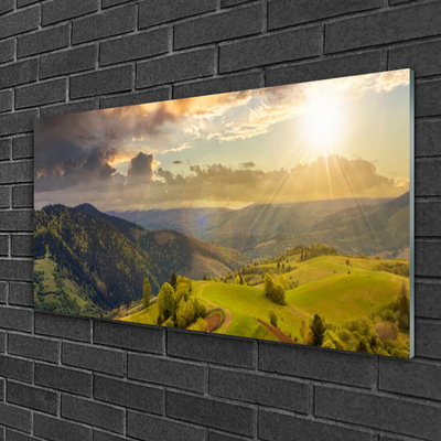 Glasbild aus Plexiglas® Gebirge Landschaft