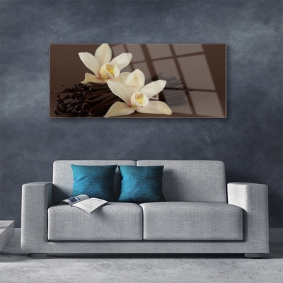 Glasbild aus Plexiglas® Vanille Pflanzen
