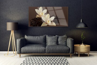 Glasbild aus Plexiglas® Vanille Pflanzen