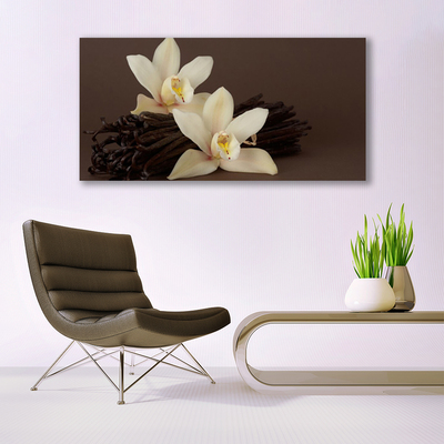 Glasbild aus Plexiglas® Vanille Pflanzen