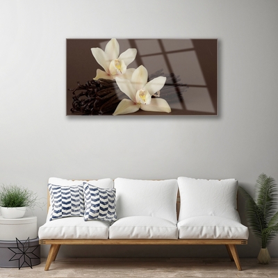 Glasbild aus Plexiglas® Vanille Pflanzen