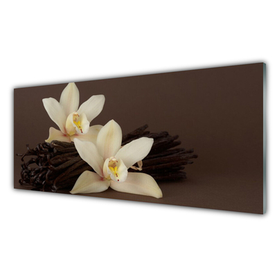 Glasbild aus Plexiglas® Vanille Pflanzen