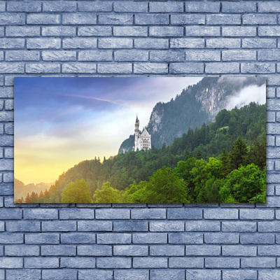 Glasbild aus Plexiglas® Wald Gebirge Landschaft