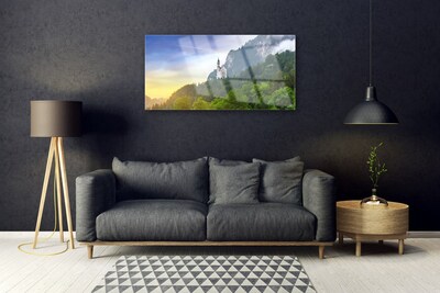 Glasbild aus Plexiglas® Wald Gebirge Landschaft