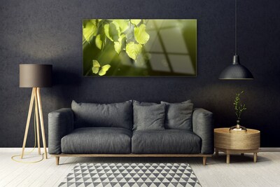 Glasbild aus Plexiglas® Schmetterling Blätter Natur