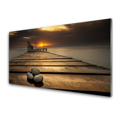 Glasbild aus Plexiglas® Brücke Steine Architektur