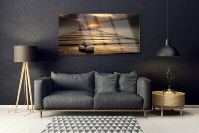 Glasbild aus Plexiglas® Brücke Steine Architektur