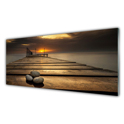 Glasbild aus Plexiglas® Brücke Steine Architektur
