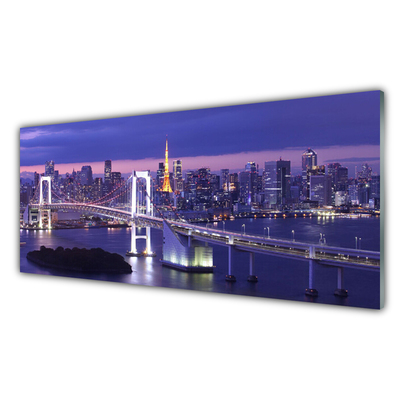 Glasbild aus Plexiglas® Brücke Stadt Architektur