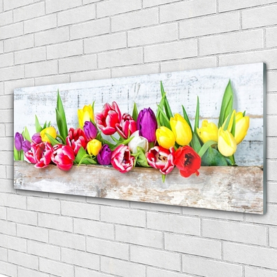 Glasbild aus Plexiglas® Tulpen Pflanzen