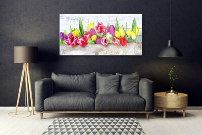 Glasbild aus Plexiglas® Tulpen Pflanzen