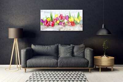 Glasbild aus Plexiglas® Tulpen Pflanzen