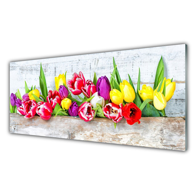 Glasbild aus Plexiglas® Tulpen Pflanzen