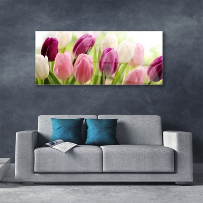 Glasbild aus Plexiglas® Tulpen Pflanzen