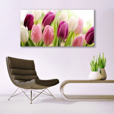 Glasbild aus Plexiglas® Tulpen Pflanzen