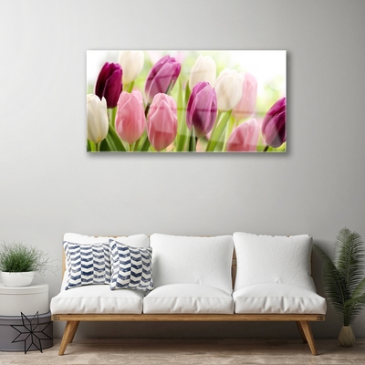 Glasbild aus Plexiglas® Tulpen Pflanzen