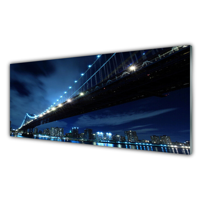 Glasbild aus Plexiglas® Brücke Stadt Architektur