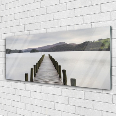 Glasbild aus Plexiglas® Meer Brücke Architektur