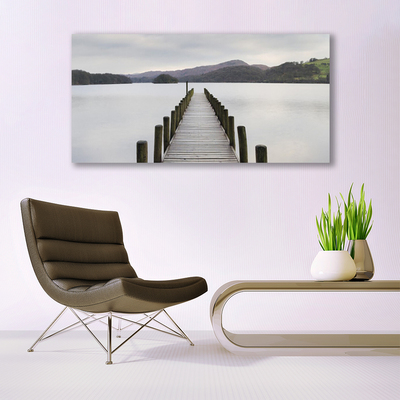 Glasbild aus Plexiglas® Meer Brücke Architektur