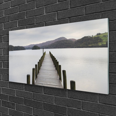 Glasbild aus Plexiglas® Meer Brücke Architektur