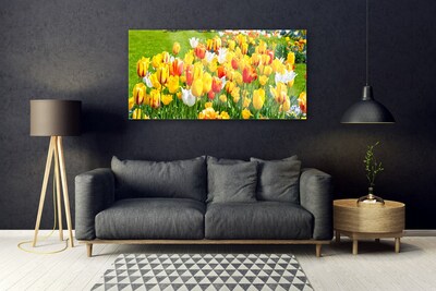 Glasbild aus Plexiglas® Tulpen Pflanzen