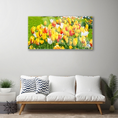 Glasbild aus Plexiglas® Tulpen Pflanzen