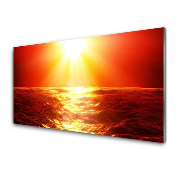 Glasbild aus Plexiglas® Sonne Meer Landschaft