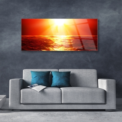 Glasbild aus Plexiglas® Sonne Meer Landschaft