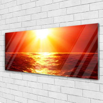 Glasbild aus Plexiglas® Sonne Meer Landschaft