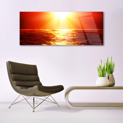 Glasbild aus Plexiglas® Sonne Meer Landschaft