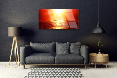 Glasbild aus Plexiglas® Sonne Meer Landschaft