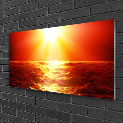 Glasbild aus Plexiglas® Sonne Meer Landschaft