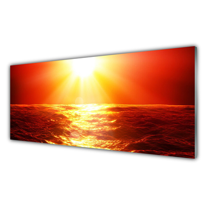 Glasbild aus Plexiglas® Sonne Meer Landschaft