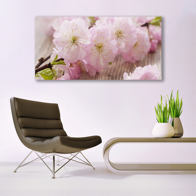 Glasbild aus Plexiglas® Zweig Blumen Pflanzen