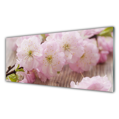 Glasbild aus Plexiglas® Zweig Blumen Pflanzen