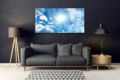 Glasbild aus Plexiglas® Himmel Sonne Landschaft