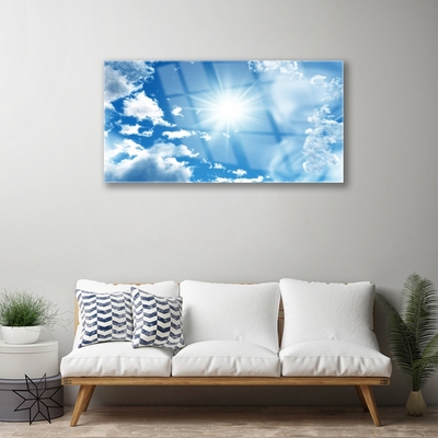 Glasbild aus Plexiglas® Himmel Sonne Landschaft