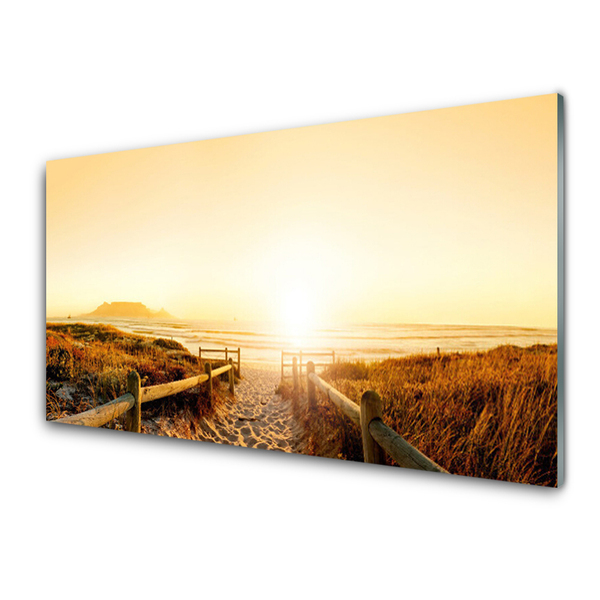 Glasbild aus Plexiglas® Fußpfad Landschaft