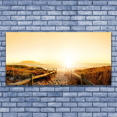 Glasbild aus Plexiglas® Fußpfad Landschaft