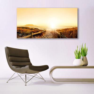 Glasbild aus Plexiglas® Fußpfad Landschaft