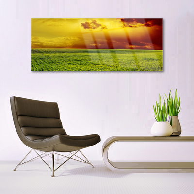 Glasbild aus Plexiglas® Acker Landschaft