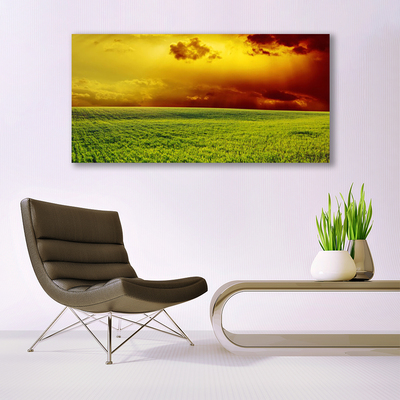 Glasbild aus Plexiglas® Acker Landschaft