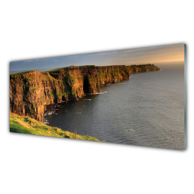 Glasbild aus Plexiglas® Fels Meer Landschaft