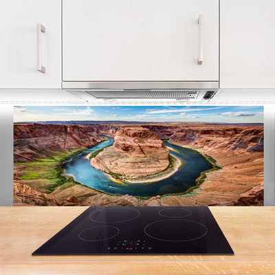 Küchenrückwand Spritzschutz Grand Canyon Fluss Landschaft