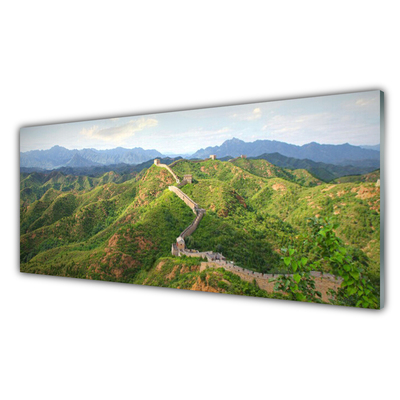 Küchenrückwand Spritzschutz Chinesische Mauer Berge Landschaft